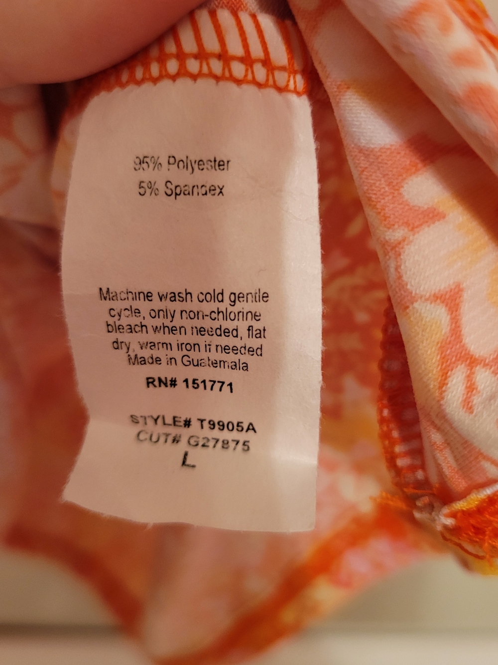 Gilli Orange Pink Floral Sleeveless Tank Top - Picture 5 of 5